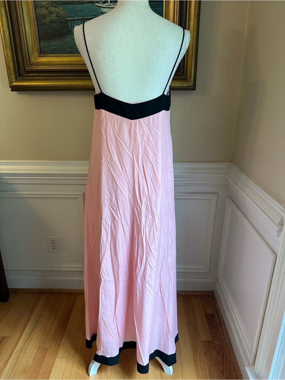 COMMENSE Pink Black Kaftan Slip Dress NWT - Picture 4 of 9